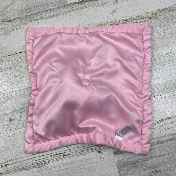 Carters Unicorn Plush Security Blanket Pink & White Baby Lovey 14" x 14" Soft Sa - Picture 3 of 5